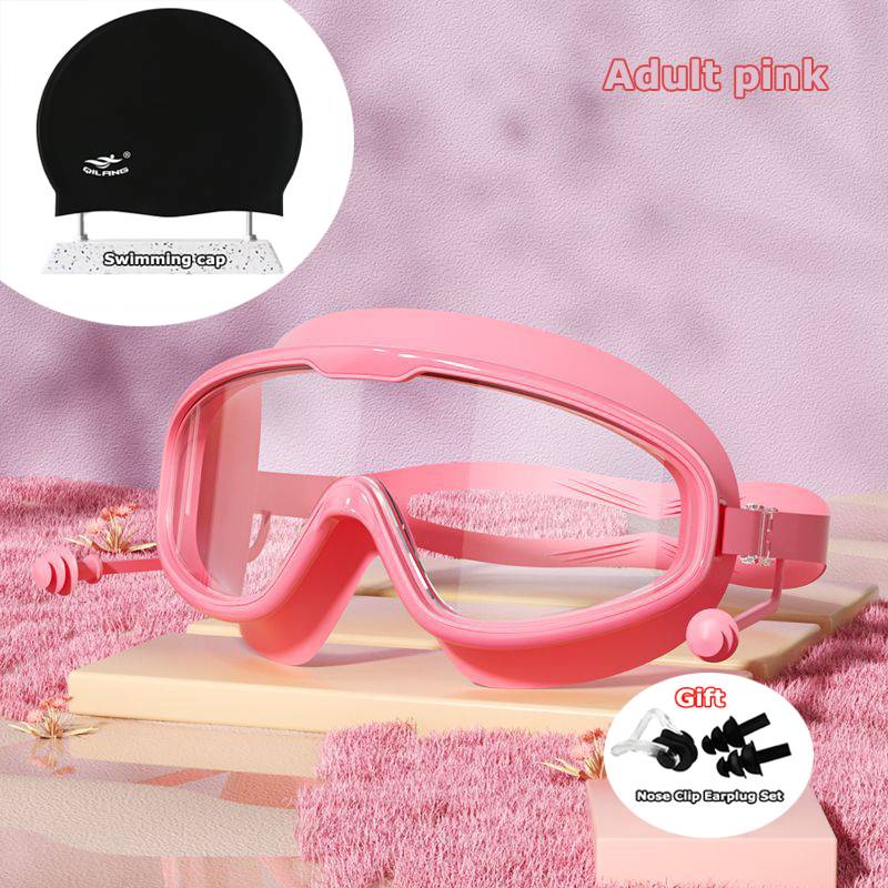 Kids Swimming Goggles Big Frame HD View Anti-fog Waterproof Children's Swim Goggles Boys and Girls Multi-color To Choose