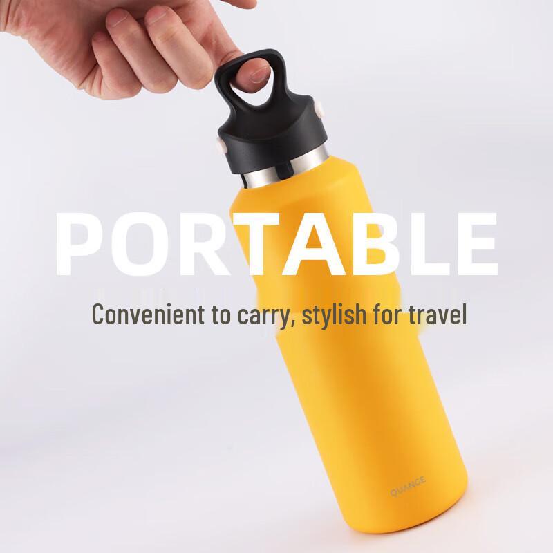 Quange 600ML Stainless Steel Quick-Open Insulated Sports Bottle