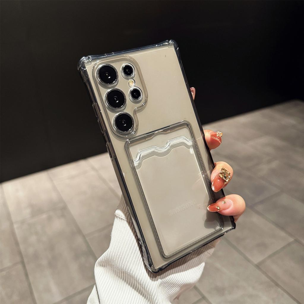 Card Holder Wallet Case Cover For Samsung Galaxy A56 5G A36 A26 S25 Edge S24 Ultra S23 FE S22 Plus S21 A06 A16 A55 A35 A15 A54 A34 A14 Accessories