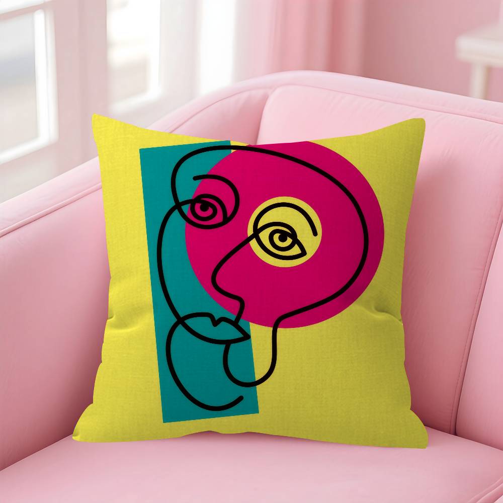 Abstract Picasso Art Classic   Cushion Cover Car Throw Pillow Case For Sofa Car Christmas Gift