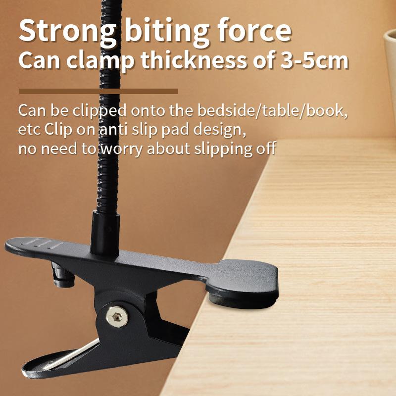 LED Desk Lamp with Clamp Dimmable Clip On Reading Light Flexible Study Table Lamp USB