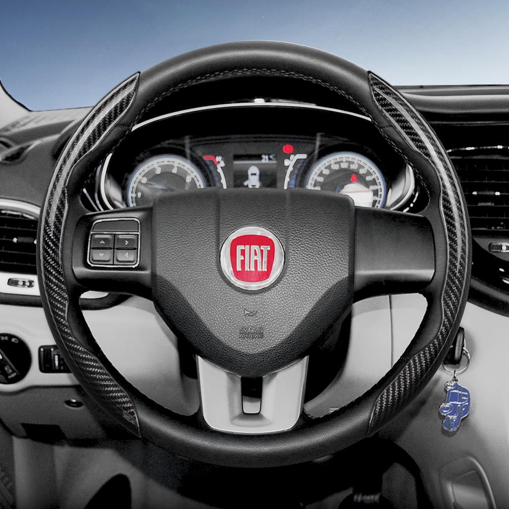 

Подходит для Fiat Рулевое колесо с текстурой под карбон, с сегментированным дизайном и быстрой фиксацией, Прочный для 500 Panda Pandina Tipo Egea Strada Pulse