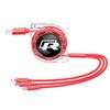 hijk1 3 In 1 Retractable Data USB Cable Charger Fast Wire Charging Cable For VW Golf Tiguan T-Roc Polo Passat ID.4 T-Cross ID.3 Taigo