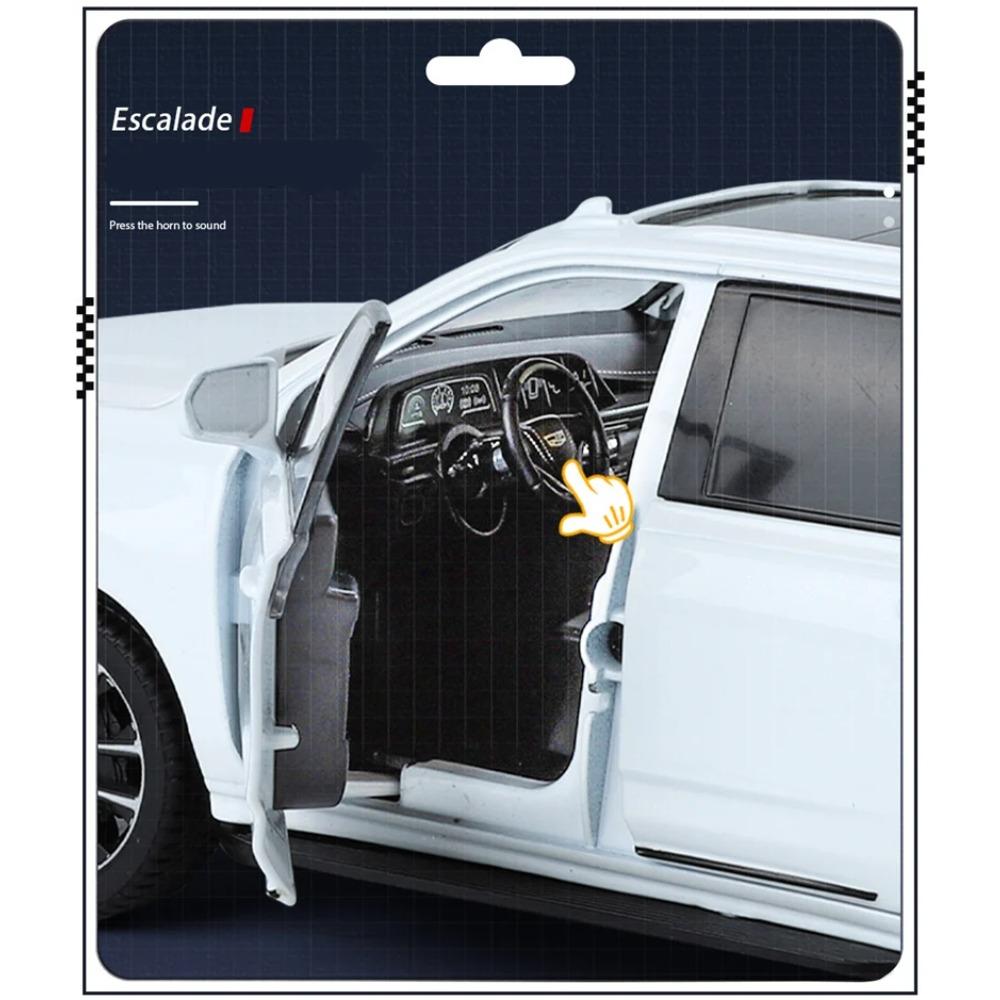 1/24 Escalade SUV Alloy Car Model Diecast Metal Off-road Vehicles Car Model Sound Light Simulation Collection Childrens Toy Gift