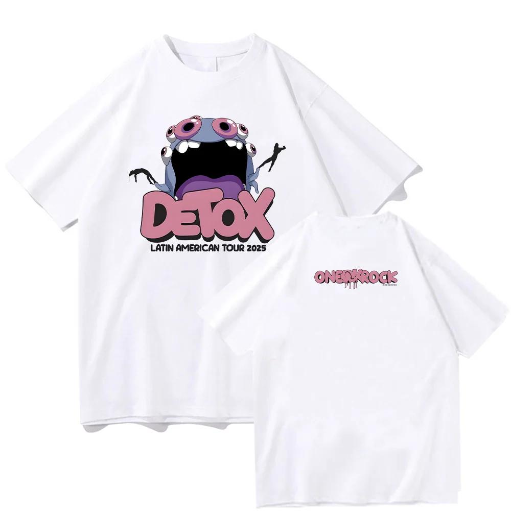 ONE OK ROCK Detox Europäische Tour Sommer Extragroß Hip Hop Harajuku YK22026 Sommer Reines Baumwoll 100% Gedrucktes Lockeres T-Shirt