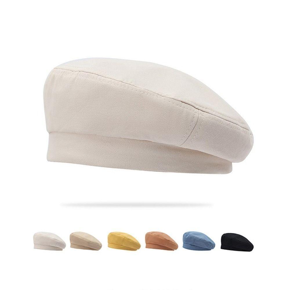 

Japanese Style Painter Cap Cotton Hat Fashionable Berets Girls синій