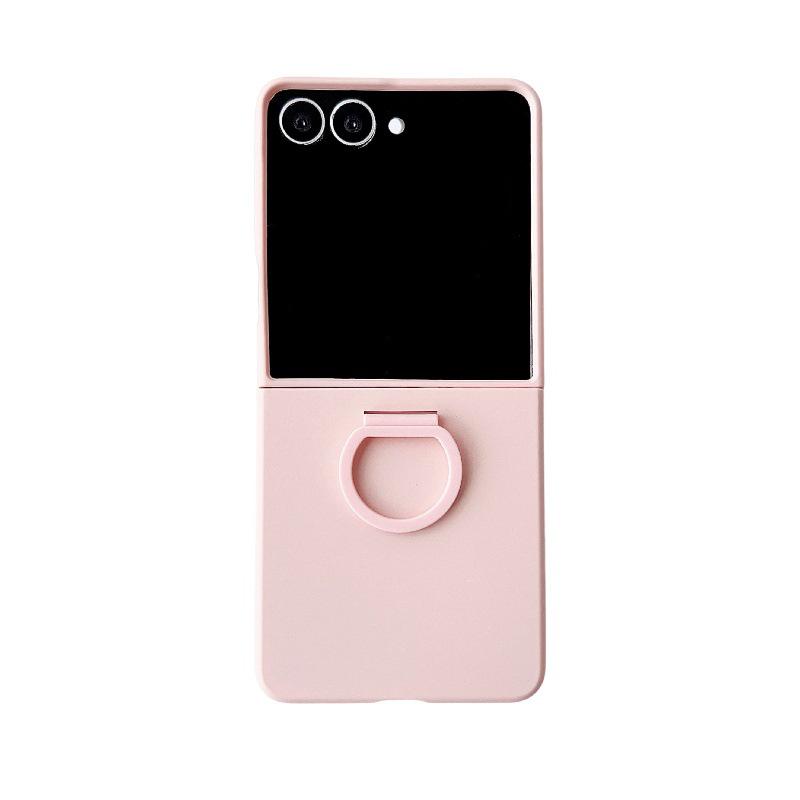 Fashion Macaron Solid Color Anti-Drop Ring Case for Samsung Z Flip7