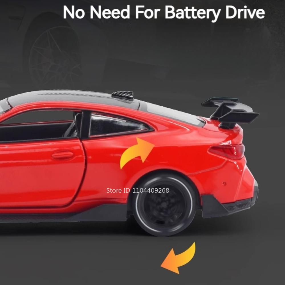 1:32 Scale M4 X5 Sports Car Model Toy Doors Opened Sound Light Metal Diecast Miniature Vehicle Models Kids Educational Toys