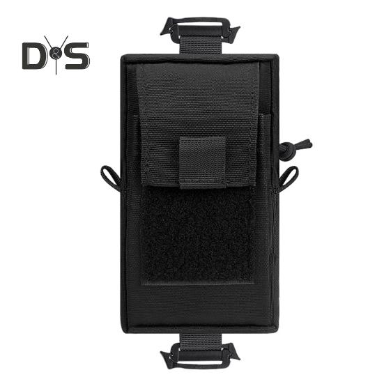 

Тактичний кишеня Molle для аксесуарів Рюкзак Сумка з кріпленням на плечовому ремені з кишенею на подвійній блискавці Тактичний кишеня Molle для інструментів для активного відпочинку чорний