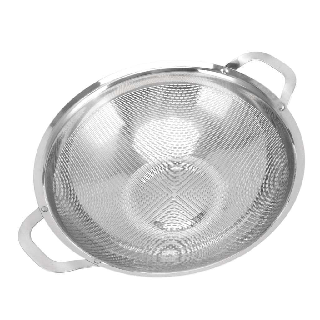 Stainless Steel Colander Multipurpose Mesh Strainer Baskets Fruit Vegetable Drain Basket with Handles for Kitchen Supply