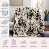 Black & Cream Speckled Flannel Blanket Warm Soft Halloween Christmas Couch Warm Cozy Decorative Decor Gift for All Season