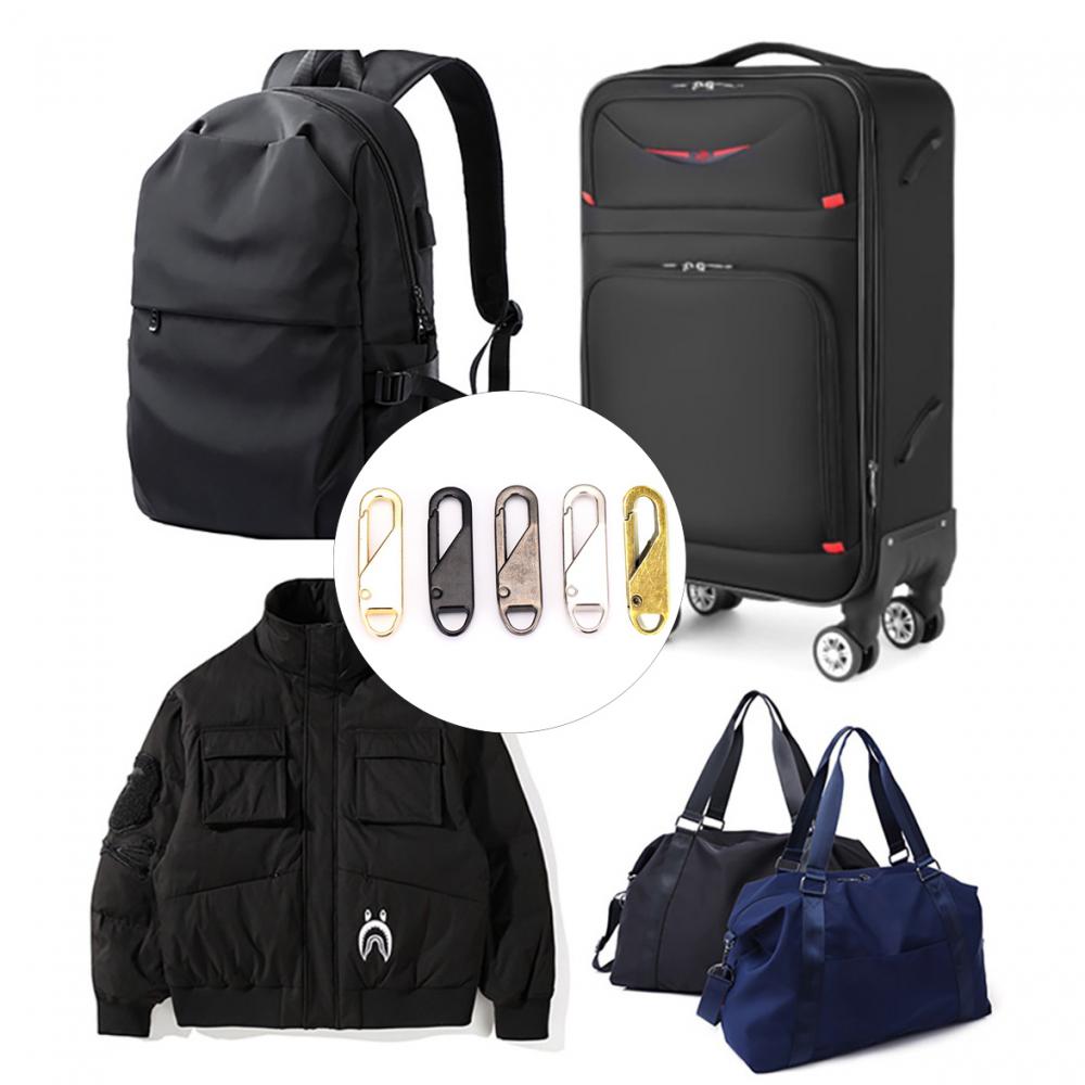 4Pcs/set Zipper Slider Puller Instant Zipper Repair Kit Replacement for Broken Buckle Travel Bag Suitcase Zipper Head DIY Sewing Craft