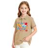Girls Casual Short Sleeve Print School Uniform T-Shirt for Back To School and Everyday Wear