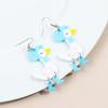 New Cute Christmas Scarf Duck Acrylic Earrings for Women Funny Cartoon High Heels Duck Animal Dangle Earring Novelty Jewelry