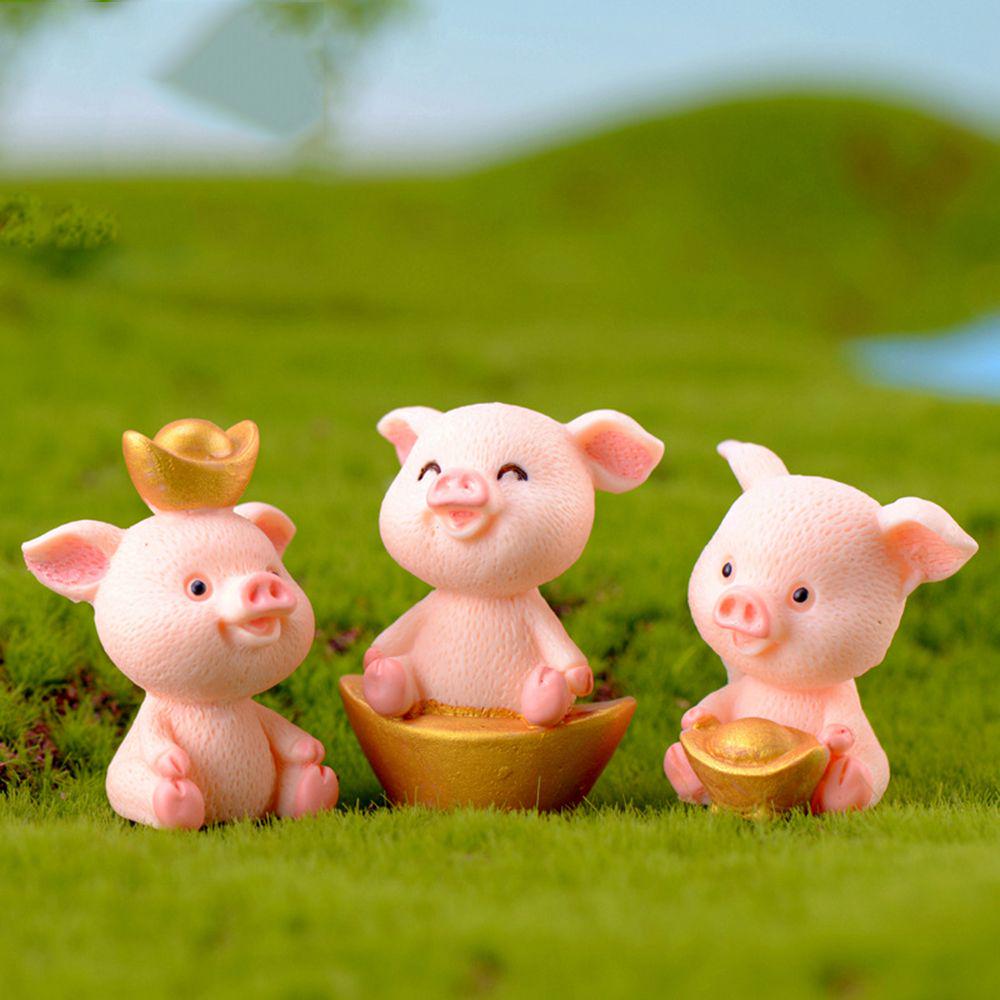 Buy Pig Figurines Lucky Resin Piggies DIY Project Miniature Decoration Decor Craft at affordable