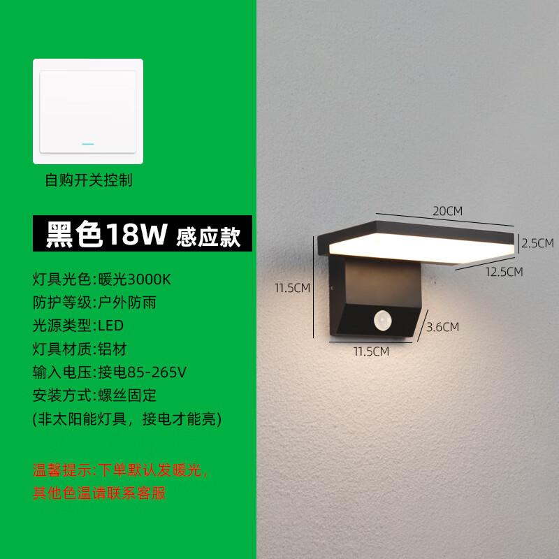 Oeny Waterproof Outdoor Sensor Wall Lamp