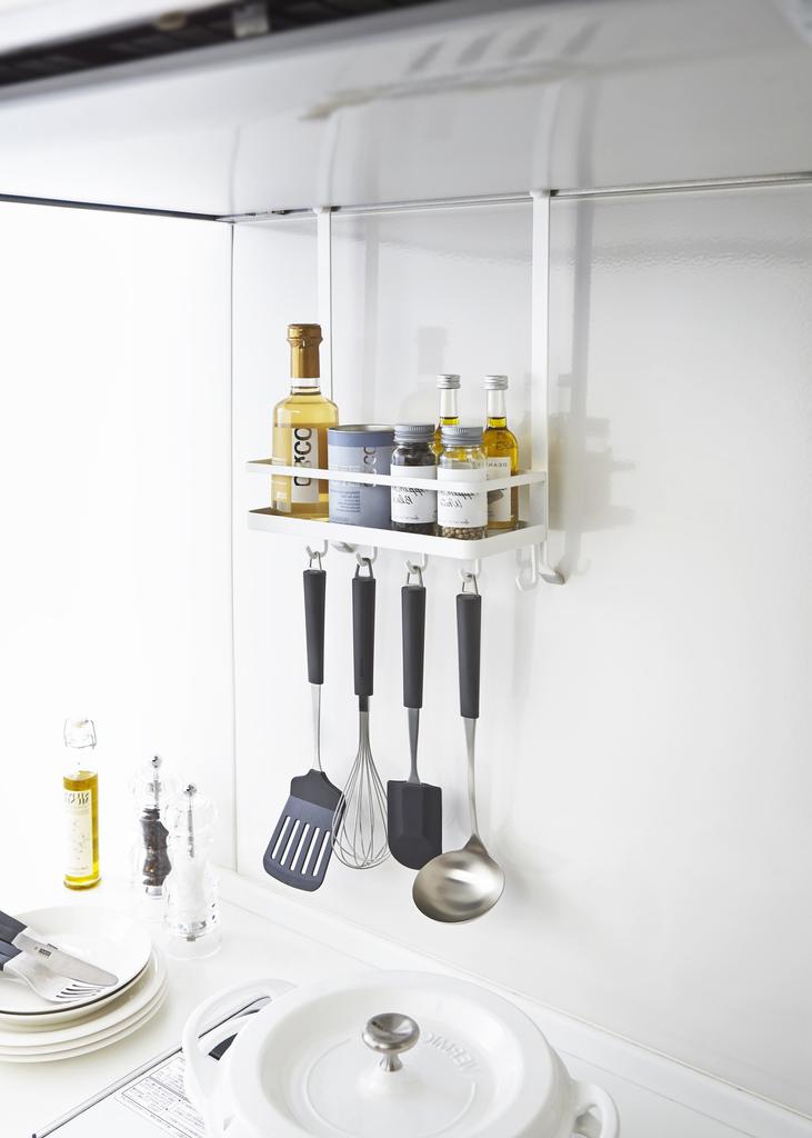 Yamazaki Jitsugyo Range Food Seasoning Rack Plate White 3128