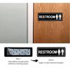 Restroom Sign – Commercial Restroom Sign (2-Pack) – Made From Premium Durable Frosted Acrylic Material, Super Strong Self-Adhesive, Quick And