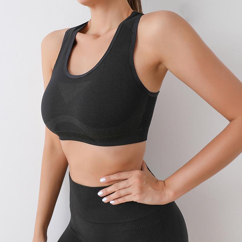 Reggiseno Sportivo da Yoga a Pois ad Asciugatura Rapida da Donna con Imbottiture - Top Fitness Antiurto, Traspirante e di Supporto con Elegante Design sulla Schiena