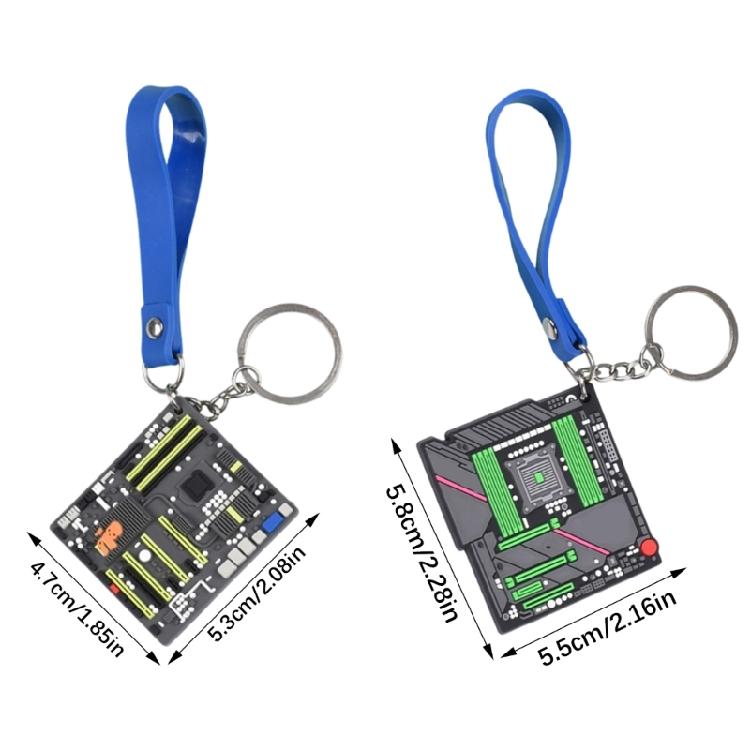 Circuit Board Pendant For Women Men Creative Electronic Chip Keychain Bag Pendant Gift Circuit Board Metal Charm Pendant