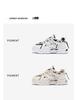 Men's Spring 2025 White Breathable Sneakers: Trendy, Versatile, Thick-Soled Casual Shoes