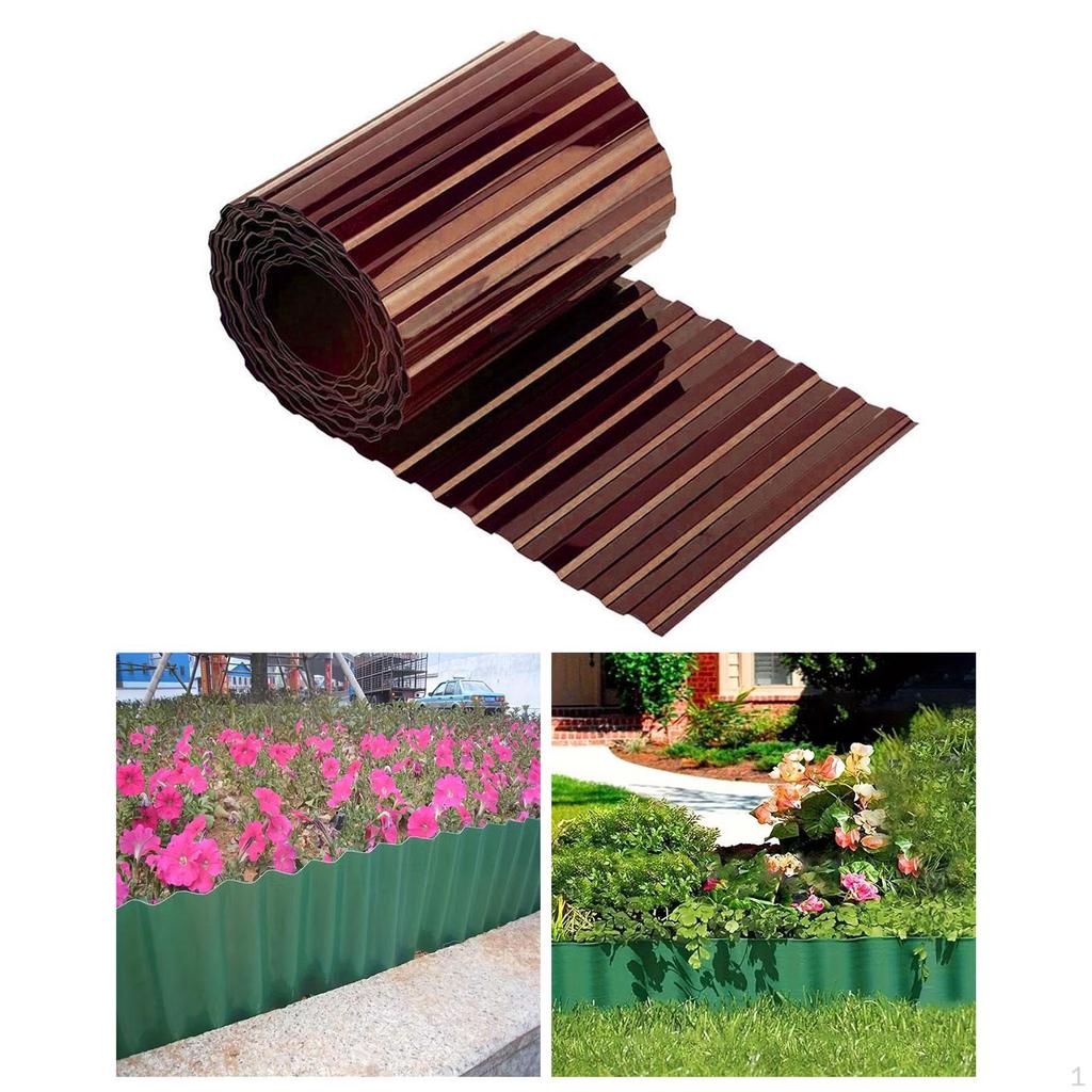 Corrugated Garden Edging Long Strips Decorative Flexible Yard Border Landscape for