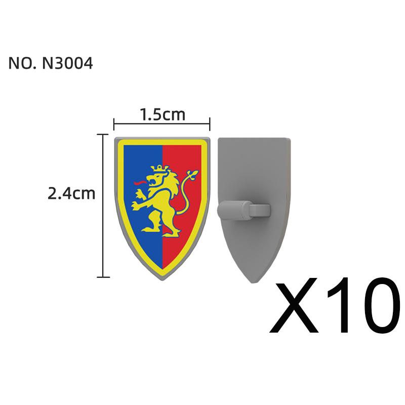 Medieval Knights Figures Accessories Building Blocks Officer Cloak Helmet Cape Armor Shield Black Eagle Red Lion Toys MOC Bricks