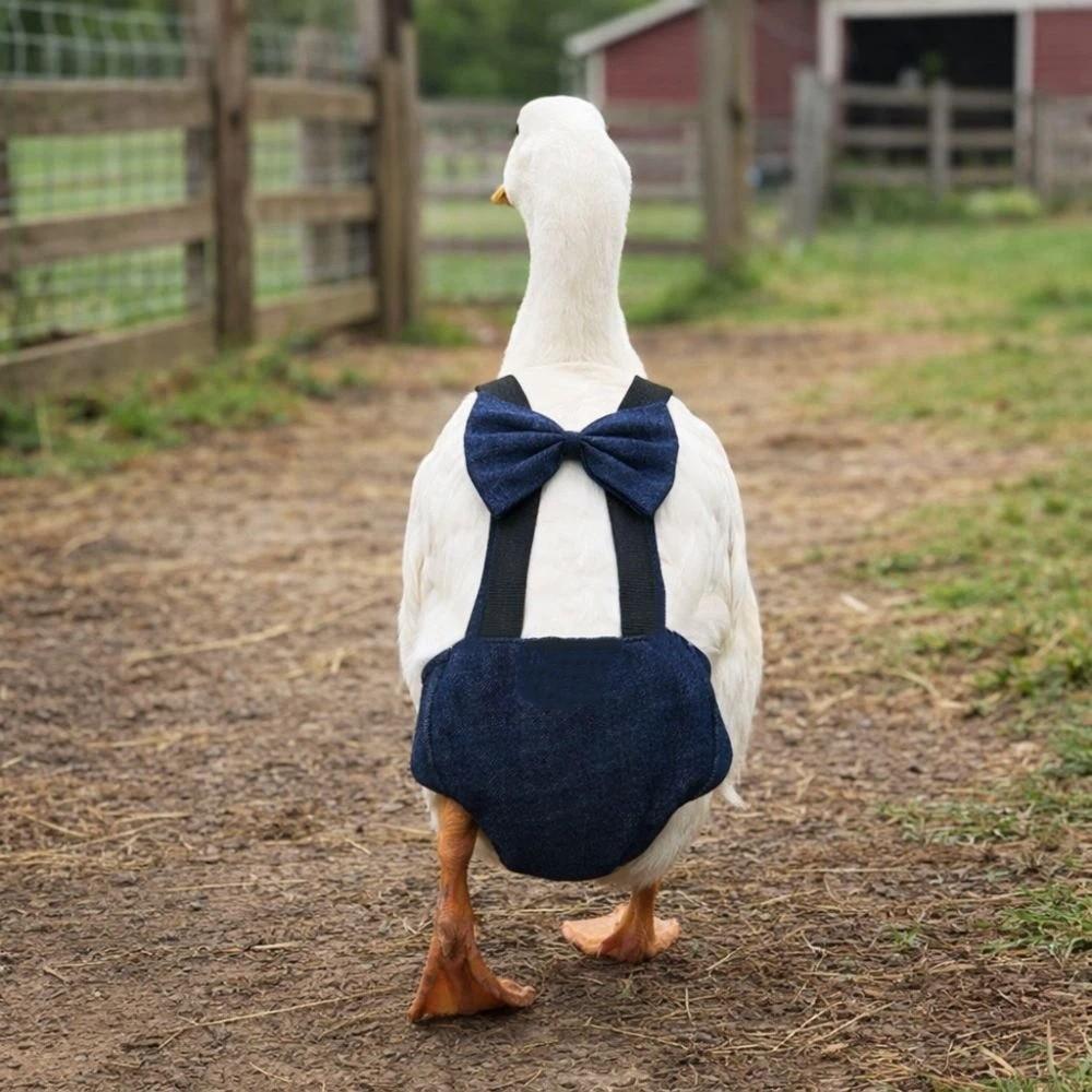 Adjustable Duck Diapers Bowknot Design Poultry Costume Fruits Pattern Poultry Nappy  Poultry Care