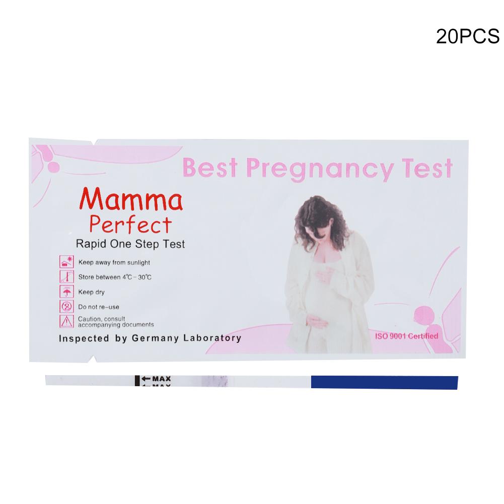 20pcs Celsius Bag Early Pregnancy Test Strip LH Urine Tester Kit Display for Women(PinkWhite Pregnancy Test Strip)