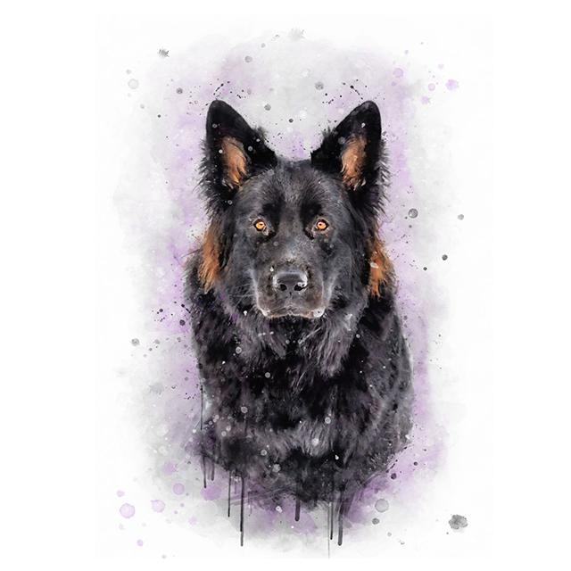 Aquarell Tiere Niedlicher Hund Bunter Druck Poster Leinwand Malerei Hd Modern Wandkunst Bild Für Wohnzimmer Schlafzimmer Heimdekor