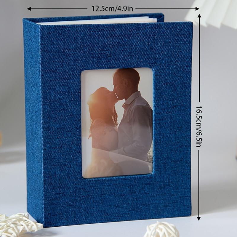 New Linen Cover Photo Album; Holds 100 Photos 4x6; Slip-in Design; DIY Writable; Ideal for Children Growth Pictures