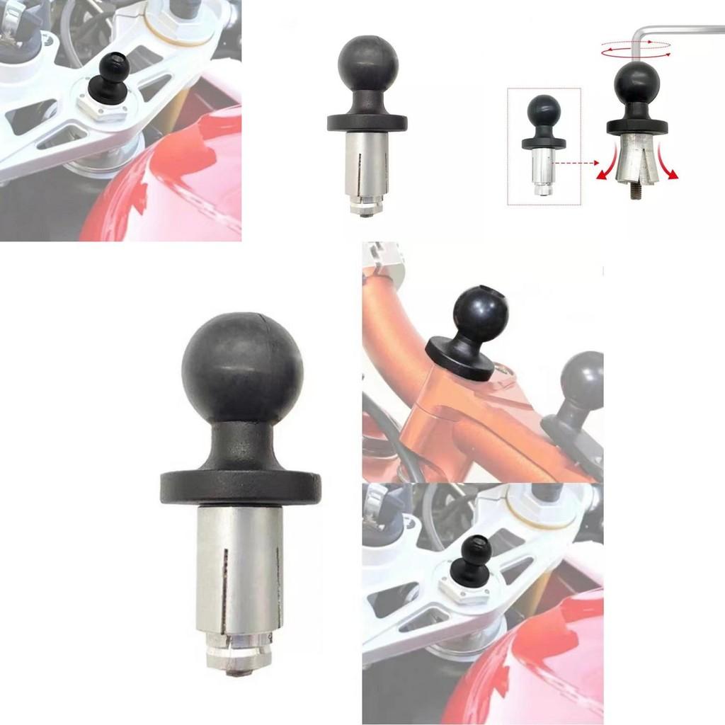 Sturdy Aluminum Alloy Expansion Screw Base With Hollow Ball Head For Motorcycle Phone Camera Mount