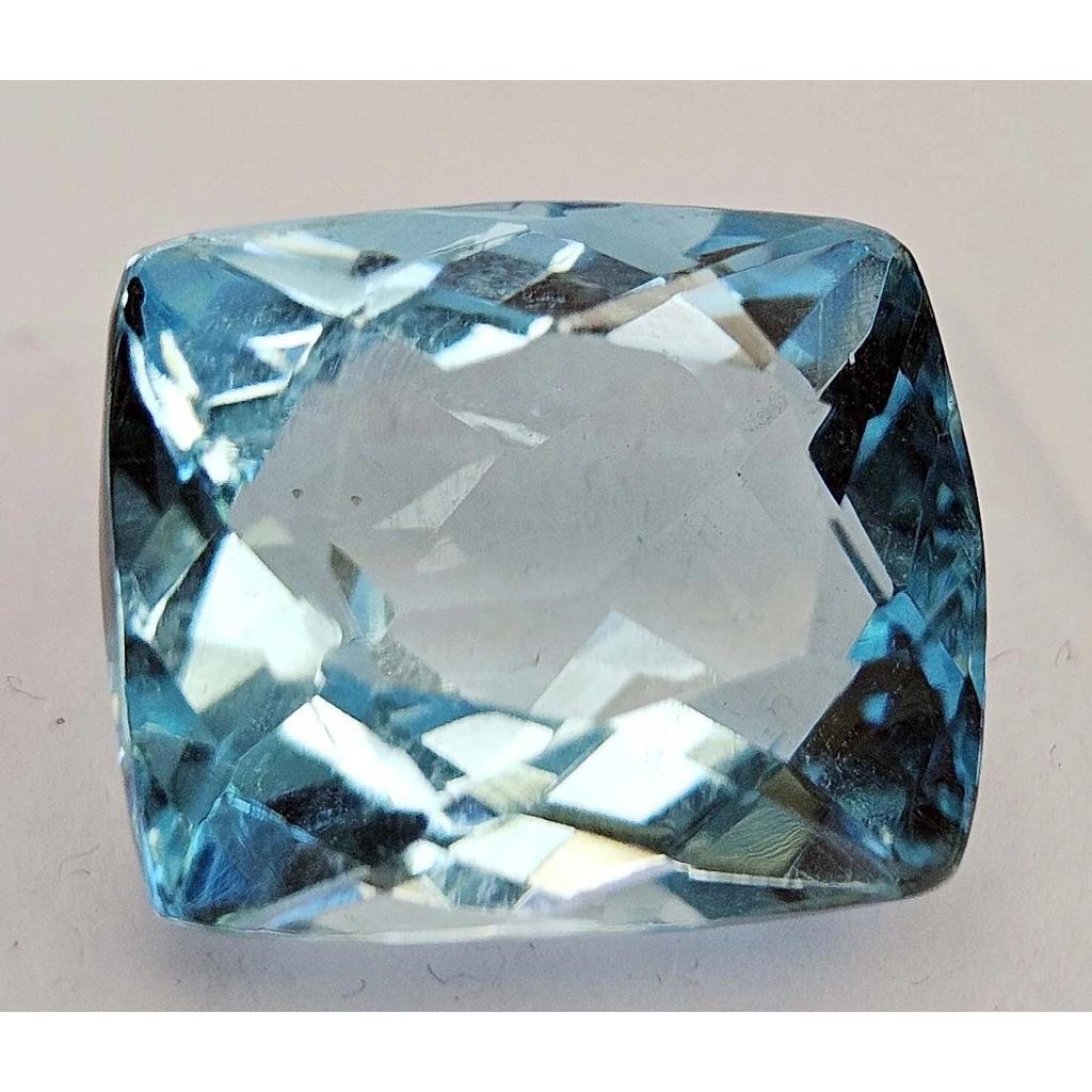 Aquamarine Blue Color For Necklace 10+ Ct Cushion Cut Stunning Gemstone