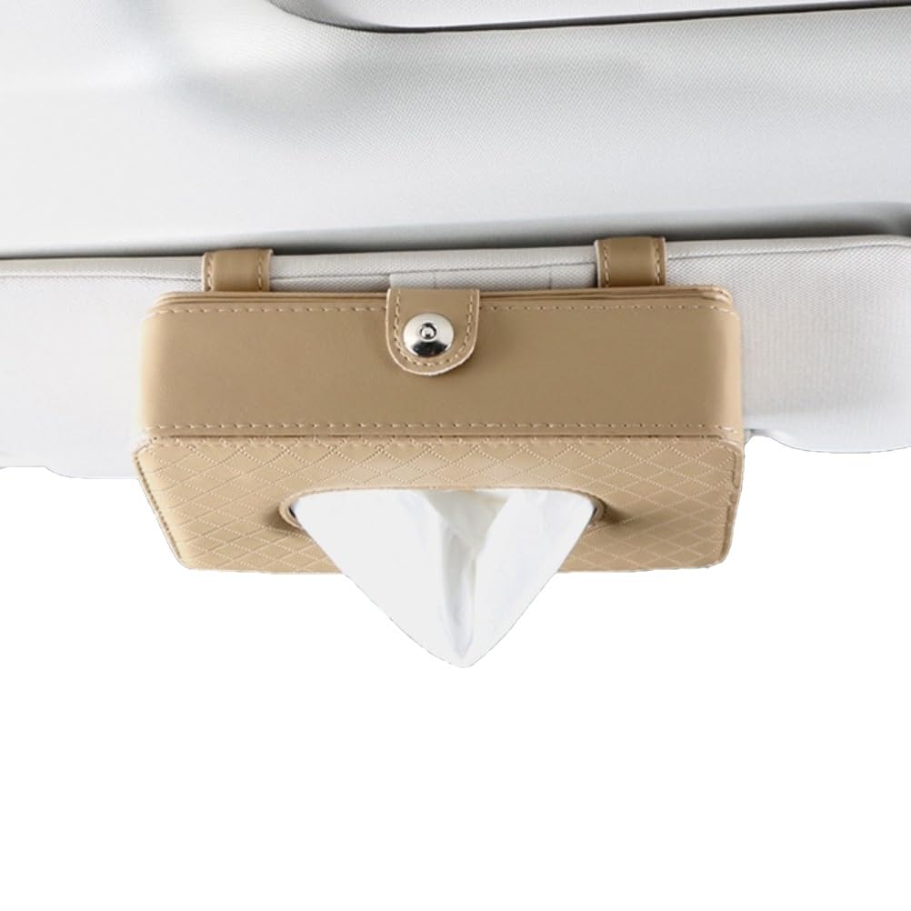 

FUPUTWO Tissue Case, Car Tissue Cover, Visor, Storage, Rectangle, Includes Every Box (Beige) one size бежевий