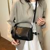 Soft leather mini Boston bag women's shoulder messenger bag