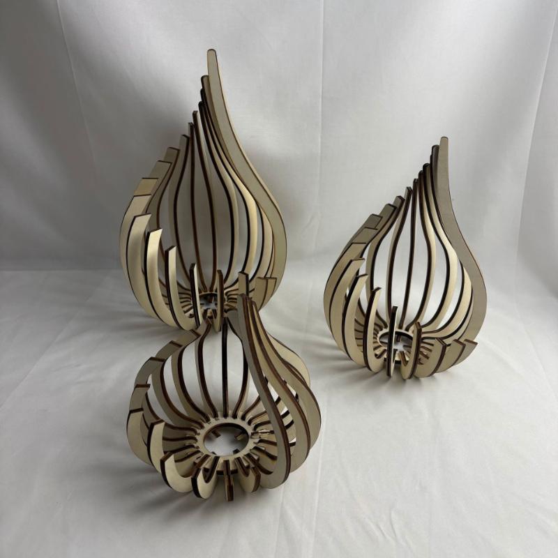 Artwork Streamline Wooden DIY Handmade Candle Holder Decoration Ornament Candle Holder, Creating A Warm Atmosphere