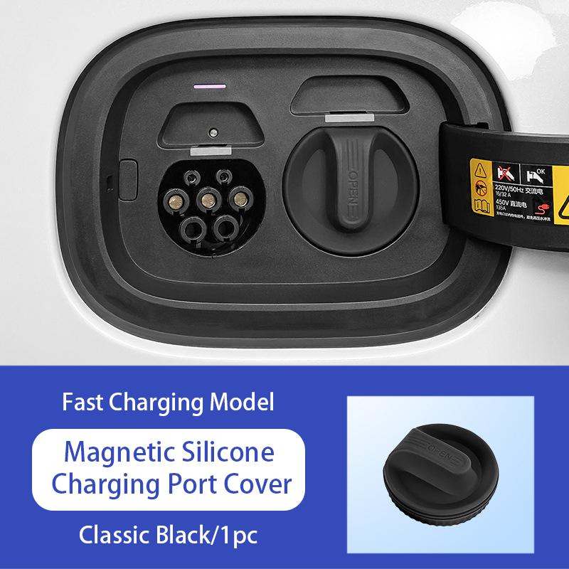 For Ideal Li Lixiang L9 L8 L7 Car charging port protective cover silicone dust cover black Slow charging