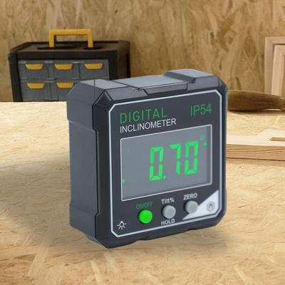 Digital Angle Finder 4-Side Magnetic Angle Gauge Digital Level Box LCD Display Anti-Slip for Woodworking Measuring Tool 4x90°