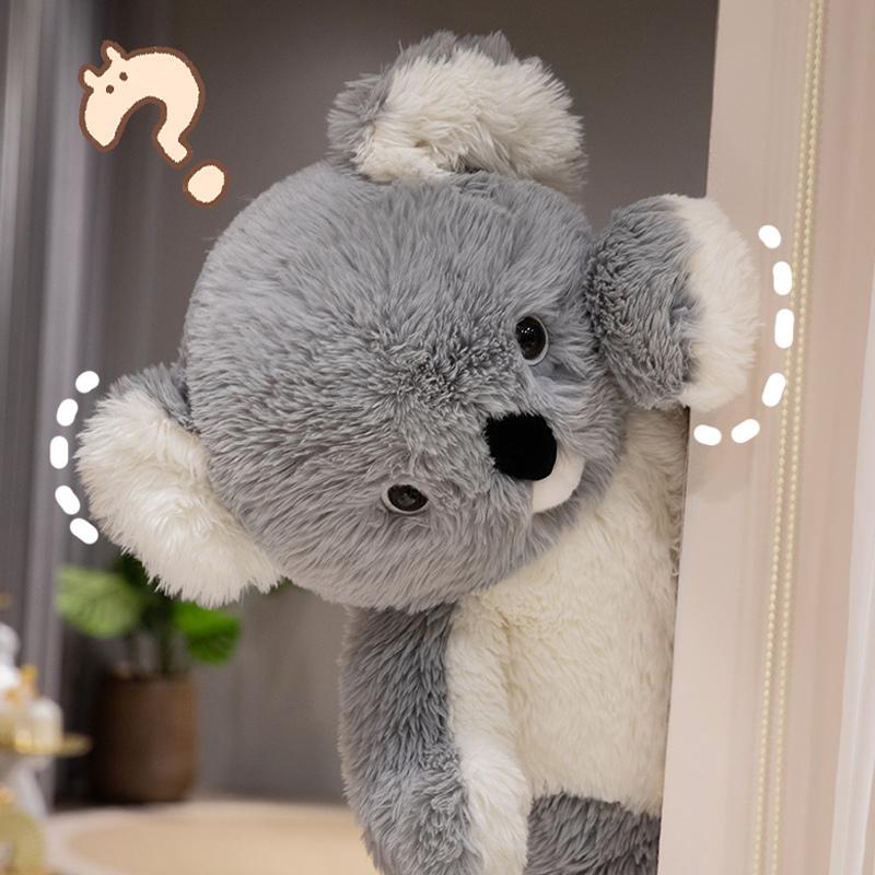 Non-Toxic Giant Size Koala Plush Throw Pillow Sleeping Companion Pillow Sofa Decoration Doll Stuffed Animal Toy Birthday Gift