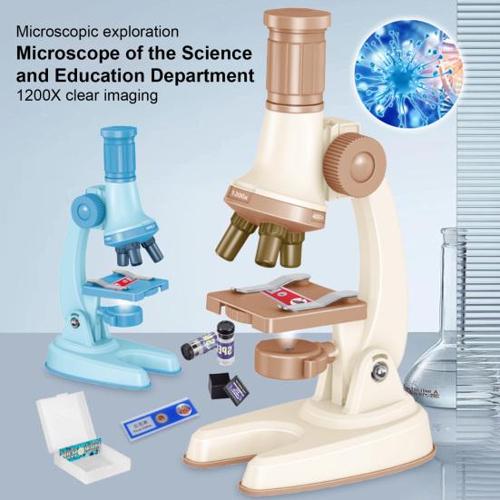 

Дитячий іграшковий мікроскоп зі світлодіодним підсвічуванням 100-1200X збільшення Біологічний мікроскоп для малюків Навчальний мікроскоп Науковий експеримент Іграшковий мікроскоп жовтий