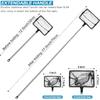 2 Pieces Fish Tank Net Aquarium Mesh Fish Net Long Handle Fish Net with Extendable 12.5-27.5 Inch Stainless Steel Catch Nets for Fish Tank Aquarium