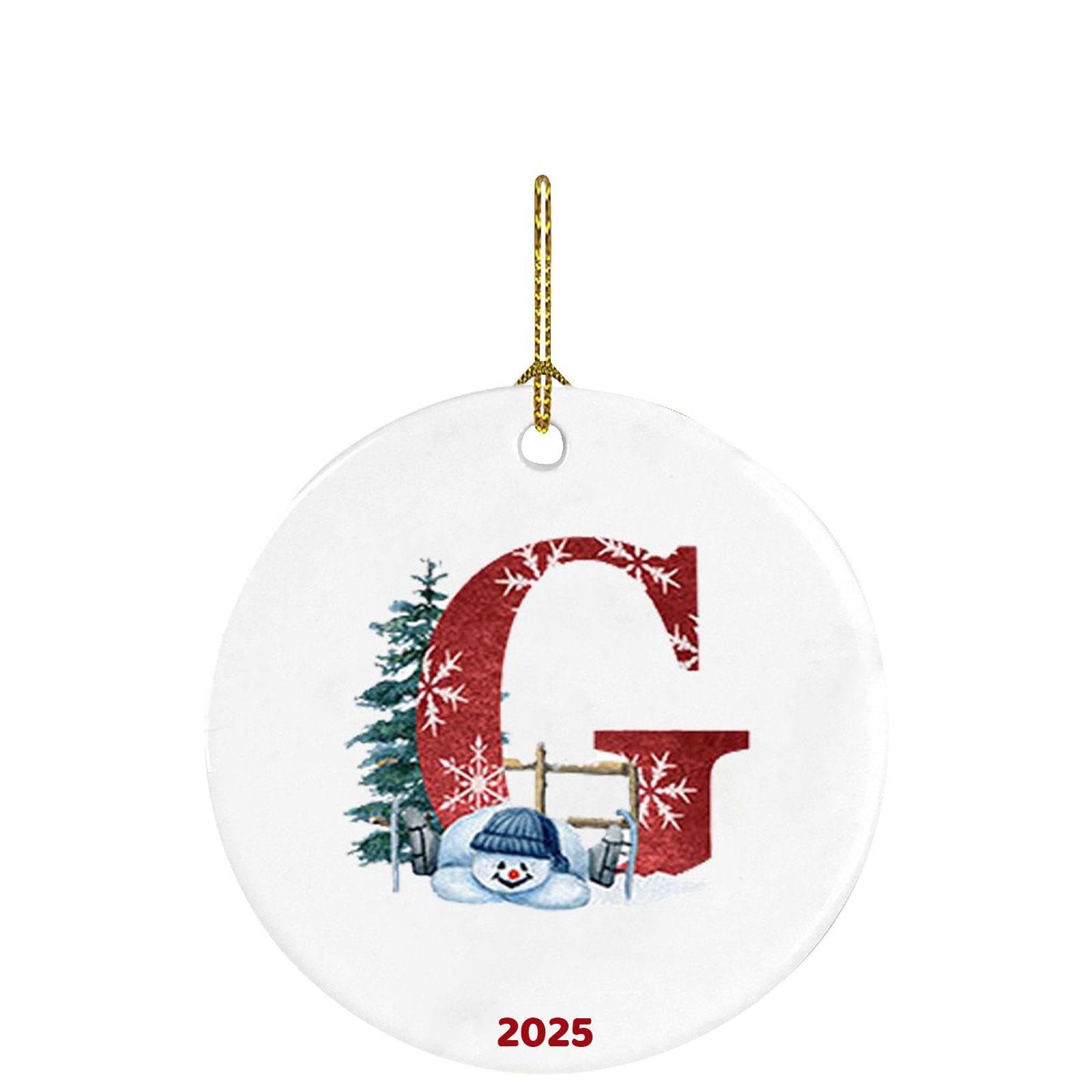 

26 Letters Christmas Ornament Photo Prop Christmas Family Party Ornament Xmas Keepsake Gift Drop Ornaments for Newborn Present One Size