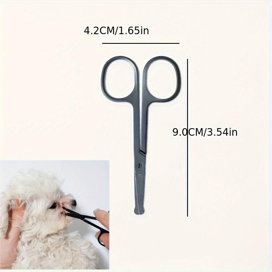 Pet Safe Round-Tip Stainless Steel Scissors - Dog And Cat Eye Trimming, Easy to Clean - 1pc Pet Scissors