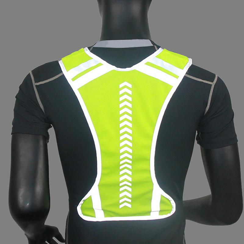 Outdoors Reflective Vest Comfortable Breathability Safety Night Jacket For Man Woman Running Jogging Cycling Motorcycle Walking