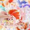 50 Cartoon Goldfish Waterproof Stickers: Hand-Painted Decorative Decals for Water Bottles & Computers