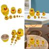 Set of 10 Yellow Duck Wood Stacking Dolls Traditional Russian Nesting Toy for Decoration Decorative Matryoshka Doll