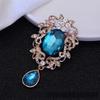 Bouquet Decor Rhinestone Pendant Water Drop Shape Brooch Pins Parts  DIY Crafts