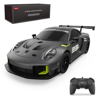 Coche Modelo RASTAR Porsche 911 GT 2 RS, 1:Coche RC a escala 24 Porsche 911 GT 2-RS Clubsport 25 con control remoto para niños y adultos, Supercoche deportivo RC Gris