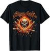 Bowler Skull Strike Flaming Pins Bowling Sport T-Shirt