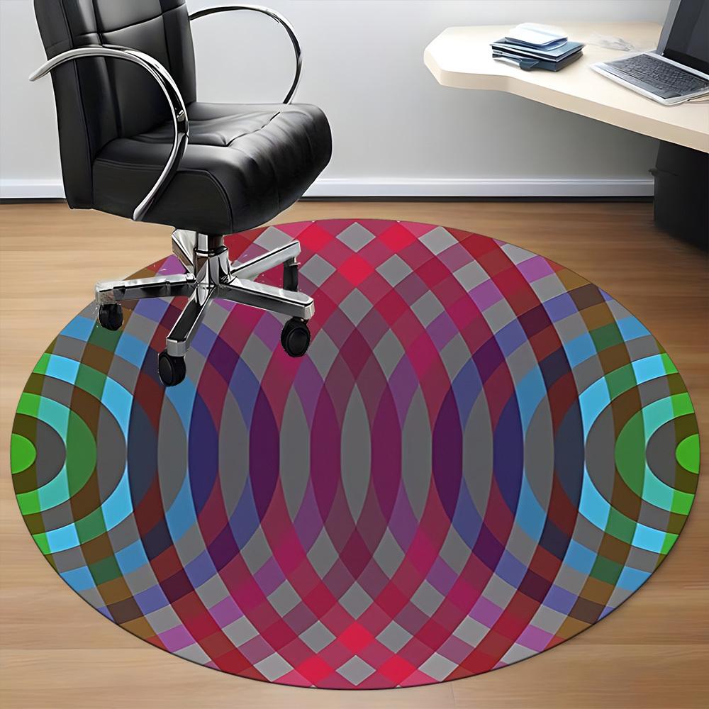 1 Stück optische Illusion Stuhl Teppich für Büro, Innenbereich rutschfester waschbarer Polyesterfaser Teppich,